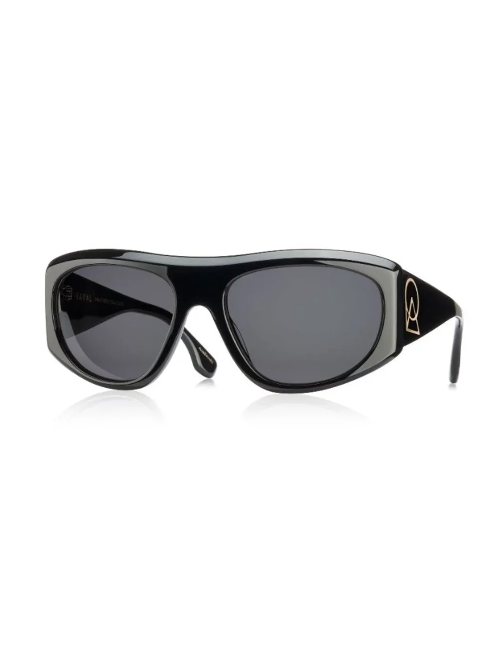New Raval Eyewear Women's Sunglasses Black Square Grey Lens Acetate Frame CAMILA